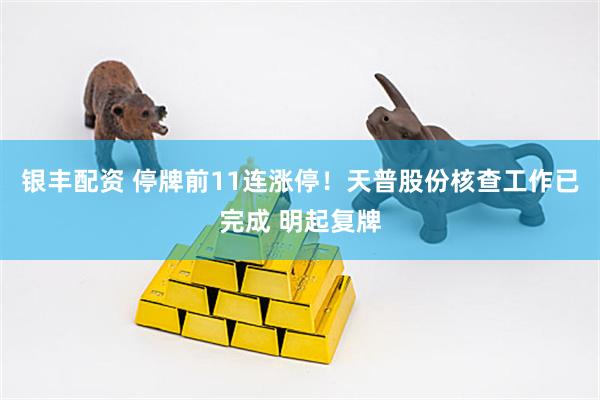 银丰配资 停牌前11连涨停！天普股份核查工作已完成 明起复牌
