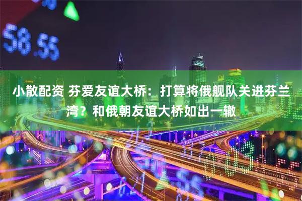 小散配资 芬爱友谊大桥：打算将俄舰队关进芬兰湾？和俄朝友谊大桥如出一辙